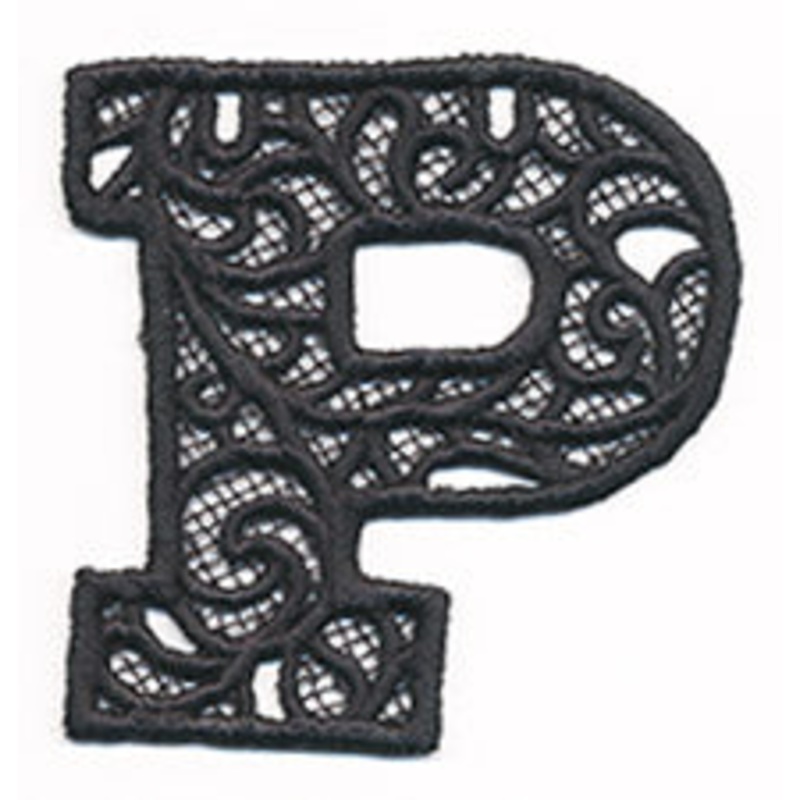 Bunting Letter P (Lace)|2.91″ x 2.87″ / 74mm x 73mm