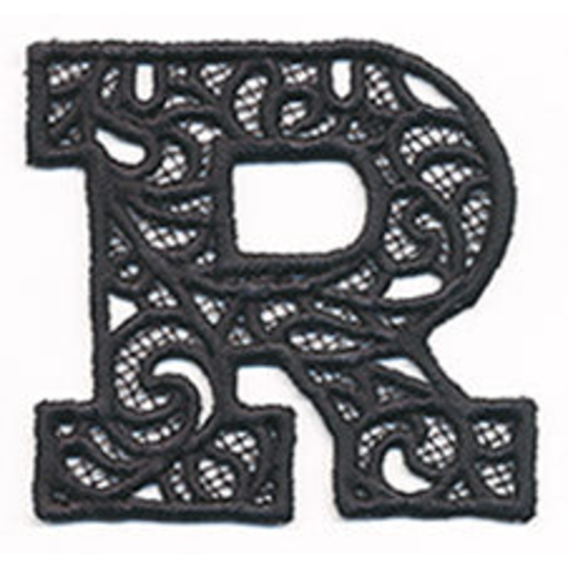 Bunting Letter R (Lace)|2.91″ x 3.03″ / 74mm x 77mm