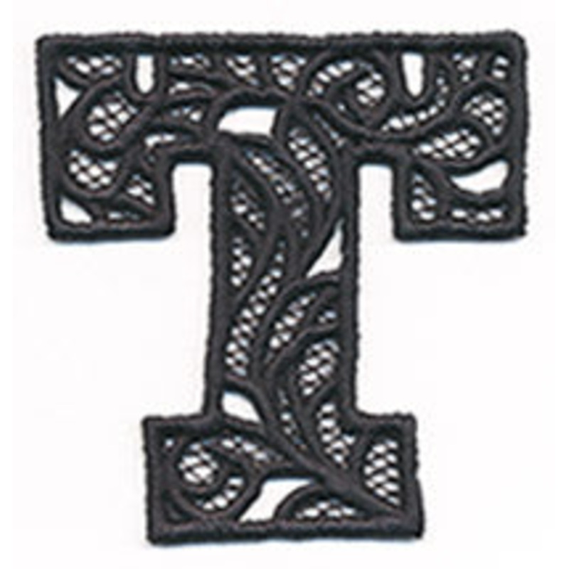 Bunting Letter T (Lace)|2.91″ x 2.8″ / 74mm x 71mm