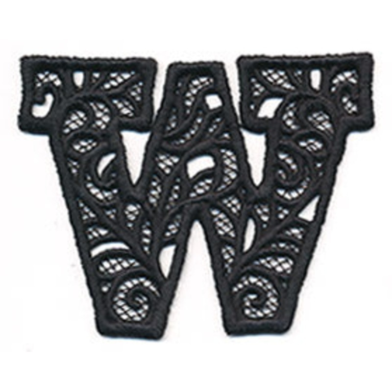 Bunting Letter W (Lace)|2.91″ x 3.86″ / 74mm x 98mm