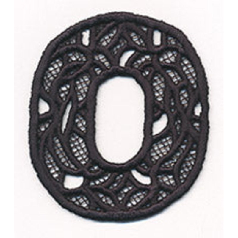 Bunting Number 0 (Lace)|2.95″ x 2.68″ / 75mm x 68mm