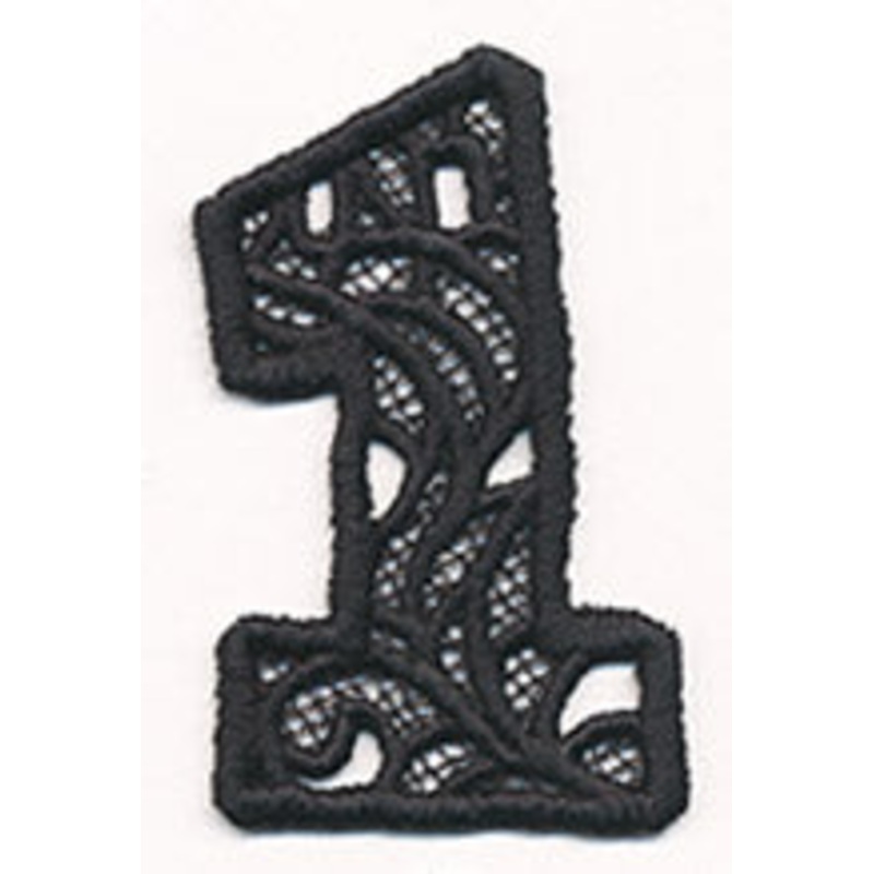 Bunting Number 1 (Lace)|2.95″ x 1.77″ / 75mm x 45mm