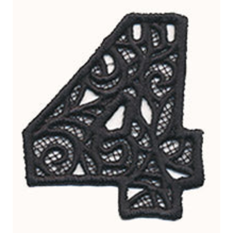Bunting Number 4 (Lace)|2.87″ x 2.6″ / 73mm x 66mm