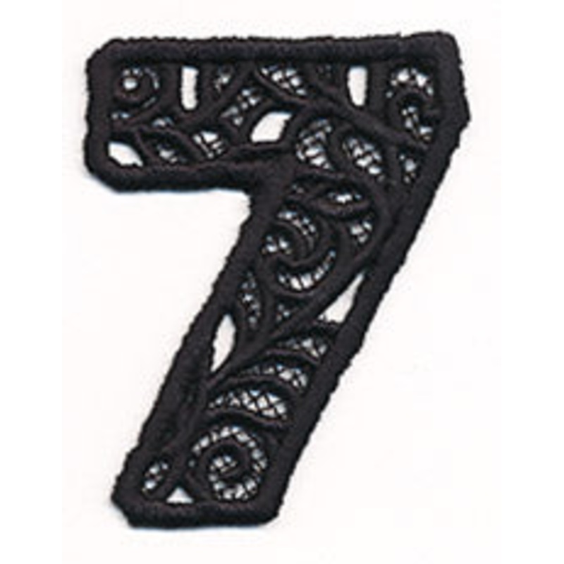 Bunting Number 7 (Lace)|2.91″ x 2.36″ / 74mm x 60mm