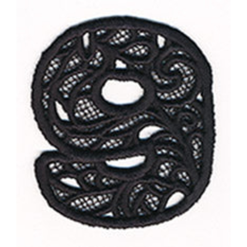 Bunting Number 9 (Lace)|2.95″ x 2.6″ / 75mm x 66mm