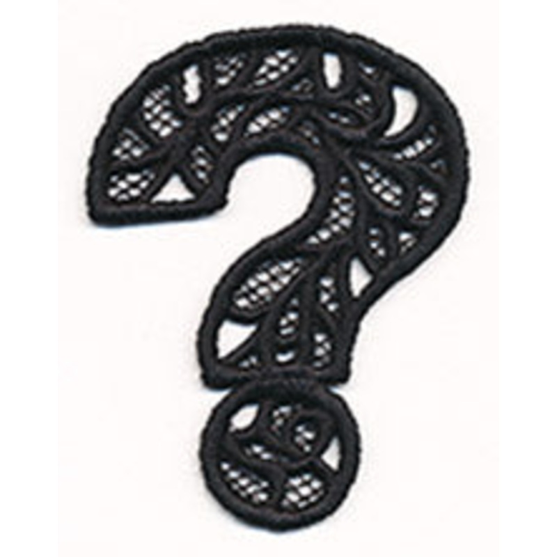 Bunting Punctuation – Question Mark (Lace)