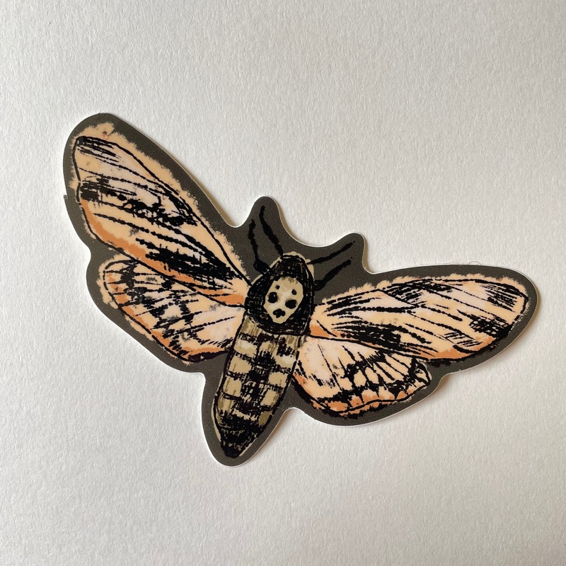 Deaths Head Moth Sticker