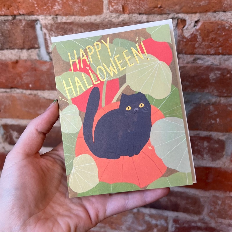 Halloween Kitten Greeting Card