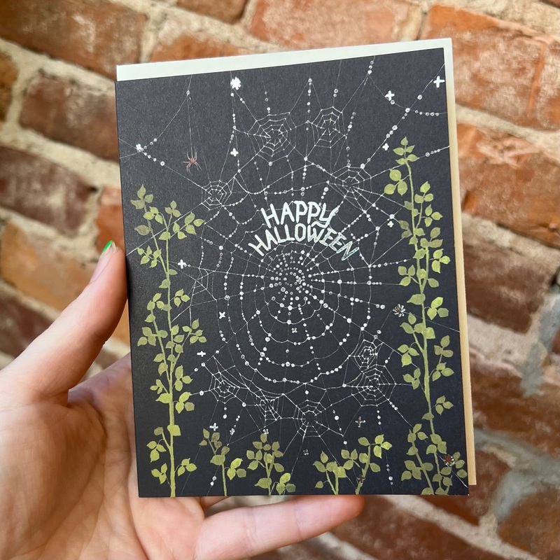 Halloween Spider Web Greeting Card