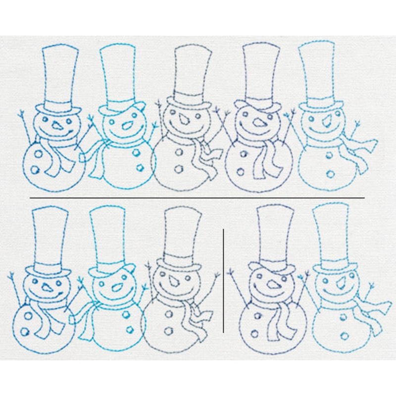 Jolly Snowman Border (Split)|2.64″ x 3.86″ / 67mm x 98mm