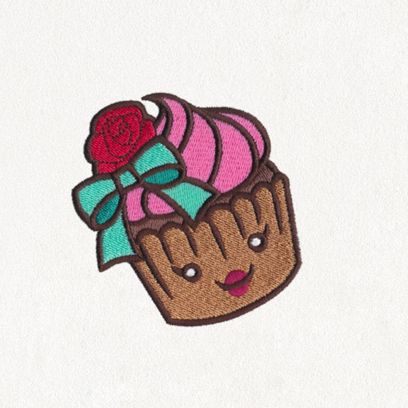 Kawaii Treats – Rosy Cupcake|3.31″ x 3.31″ / 84mm x 84mm