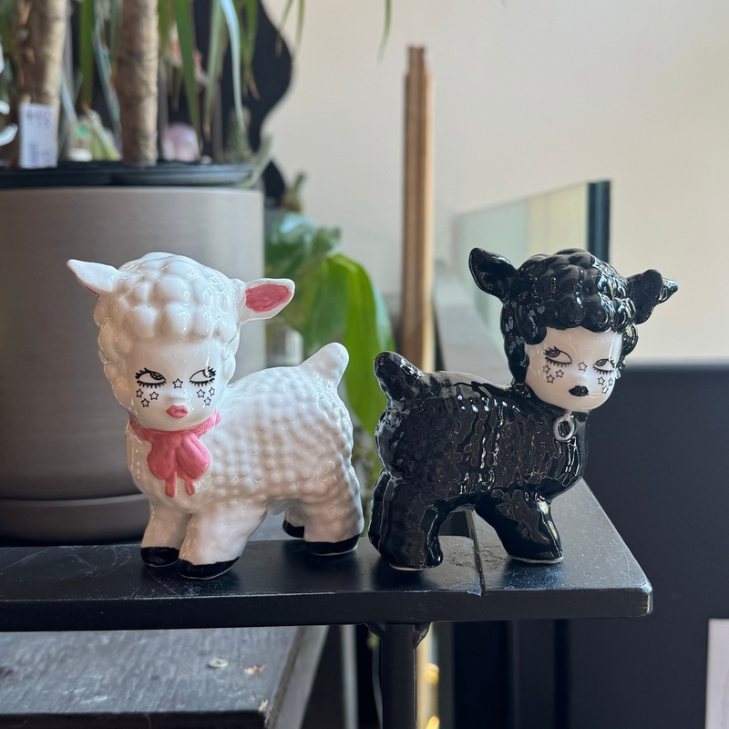 Little Lambs Ceramic Salt & Pepper Shakers