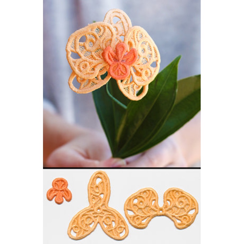 Blooming Orchid (Lace)|3.35″ x 3.62″ / 85mm x 92mm