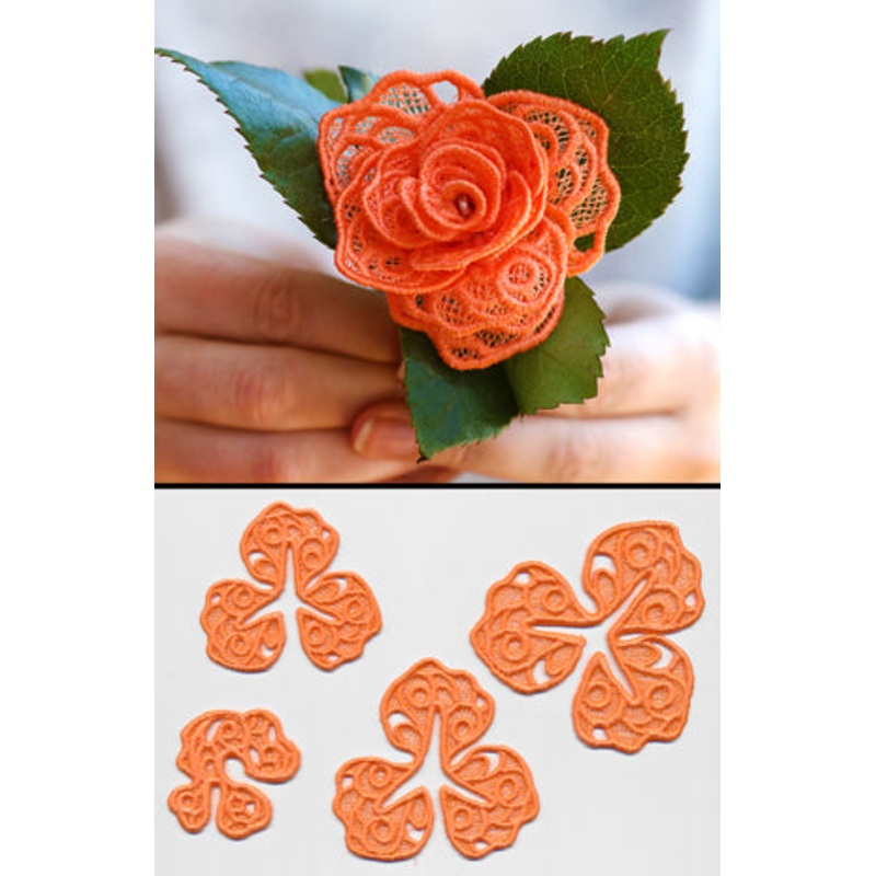 Blooming Rose (Lace)|2.52″ x 2.64″ / 64mm x 67mm