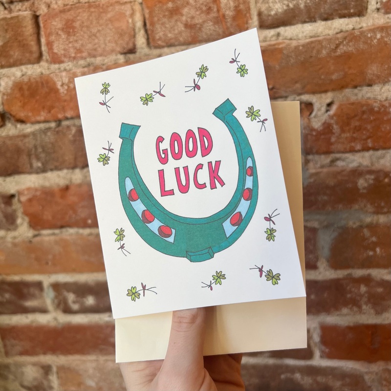 Good Luck Clover Greeting Card
