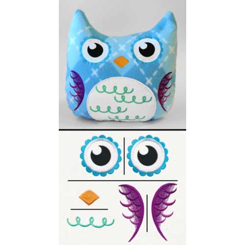 Owl Plush Kit|3.86″ x 1.61″ / 98mm x 41mm