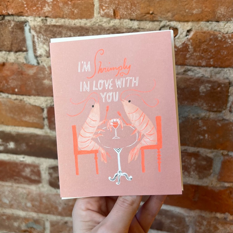 Shrimply In Love Greeting Card