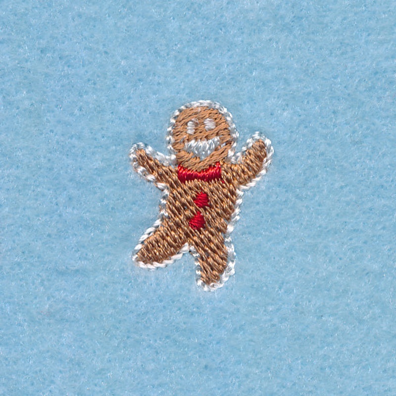 Teensy Gingerbread Man|0.94″ x 0.71″ / 24mm x 18mm