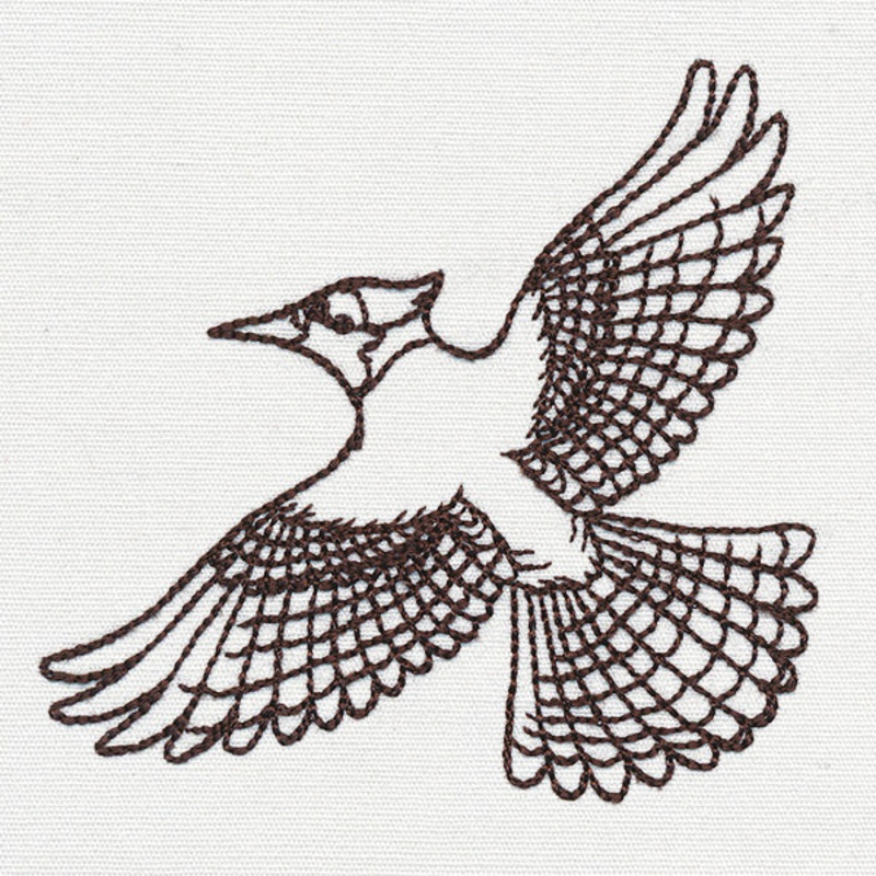 Yuletide Medley – Blue Jay|3.74″ x 3.86″ / 95mm x 98mm