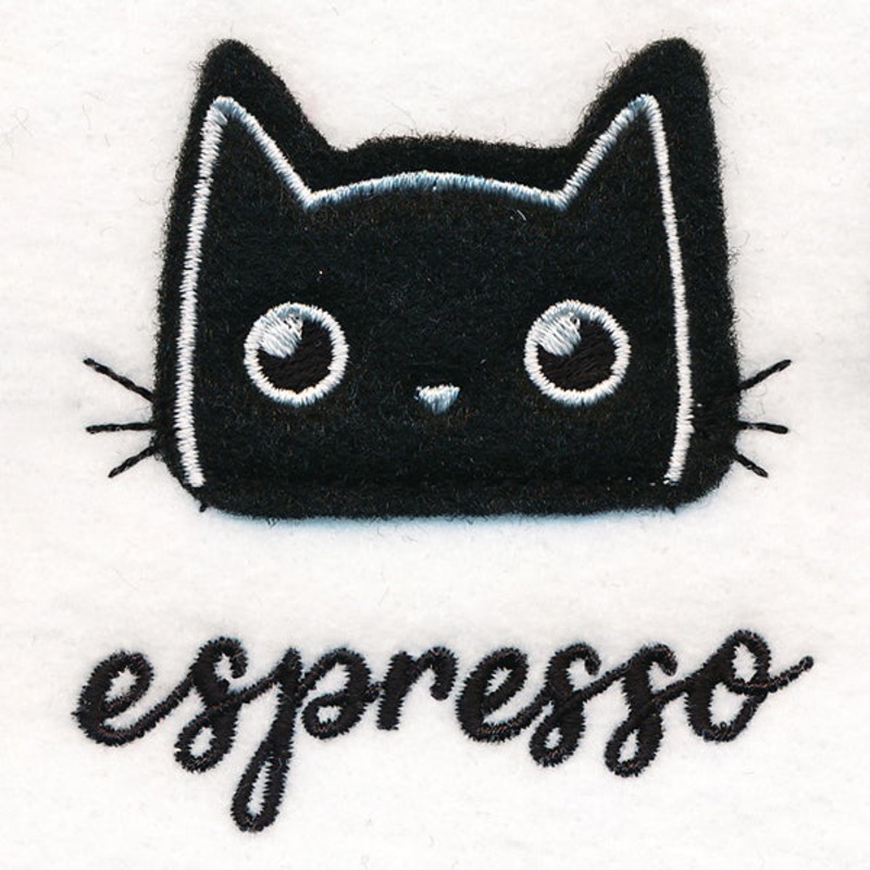Coffee Cat – Espresso (Applique)