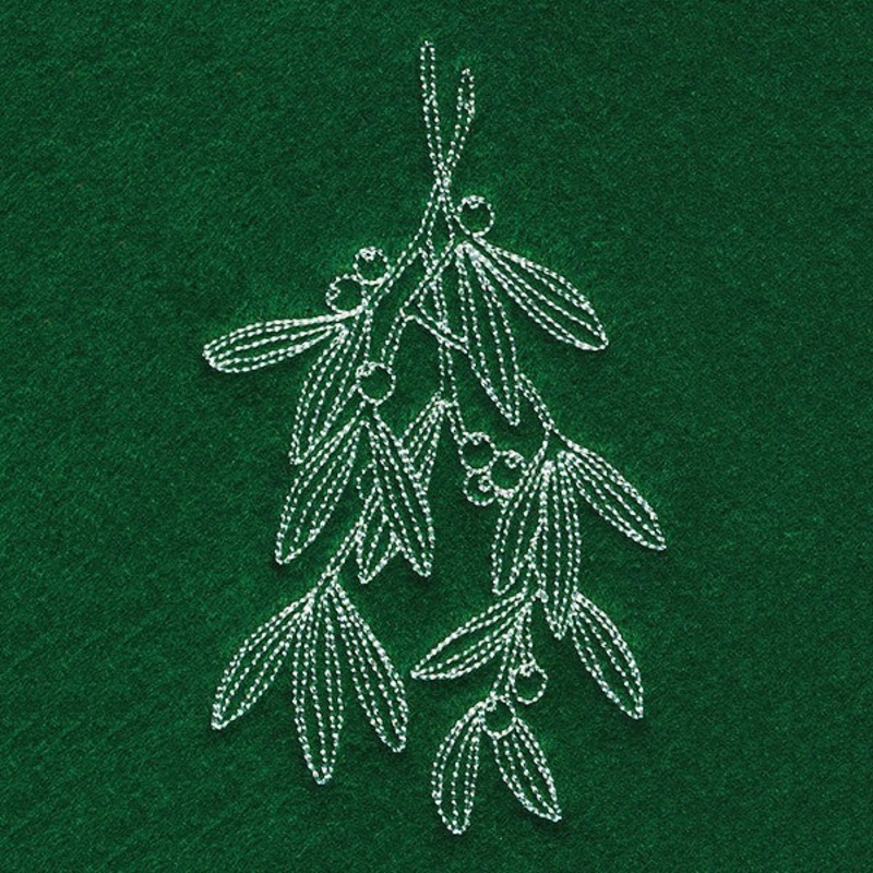 Festive Boughs – Mistletoe|3.9″ x 2.28″ / 99mm x 58mm
