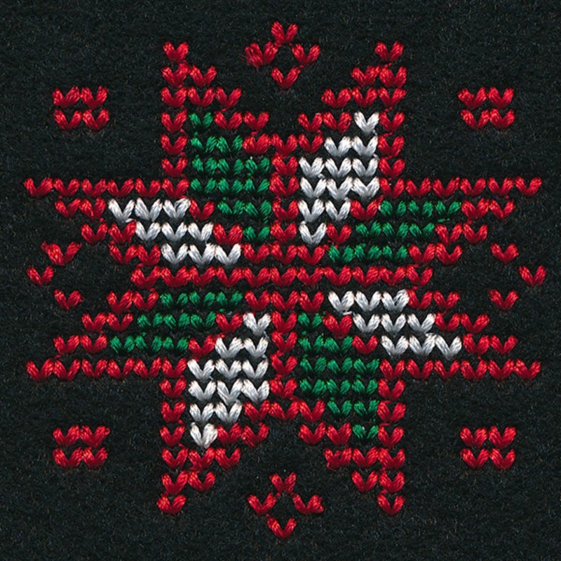 Festive Sweater Snowflake|2.48″ x 2.48″ / 63mm x 63mm