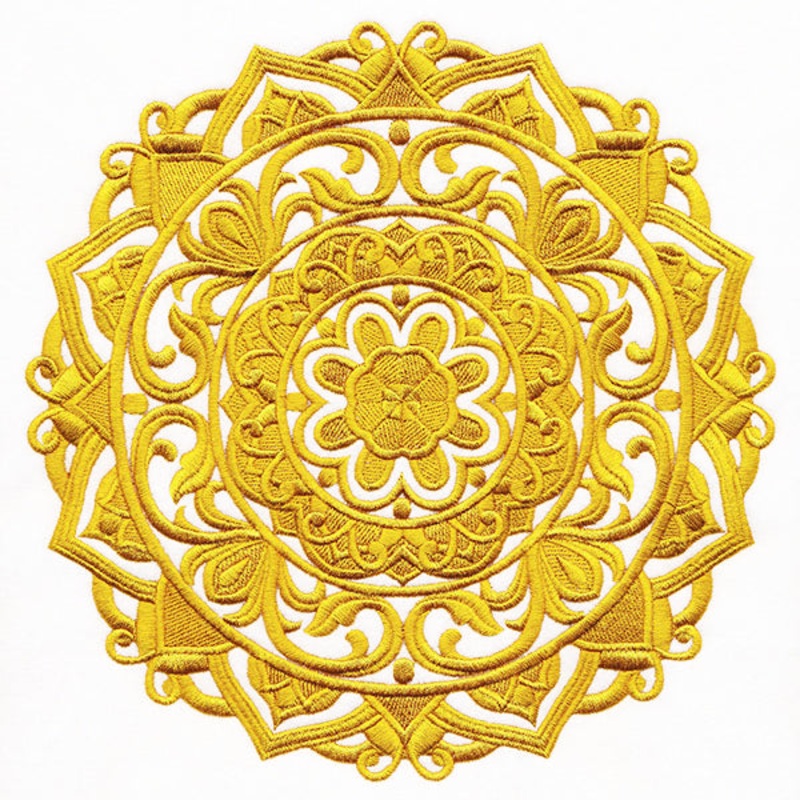Radiant Baroque Mandala|7.8″ x 7.76″ / 198mm x 197mm