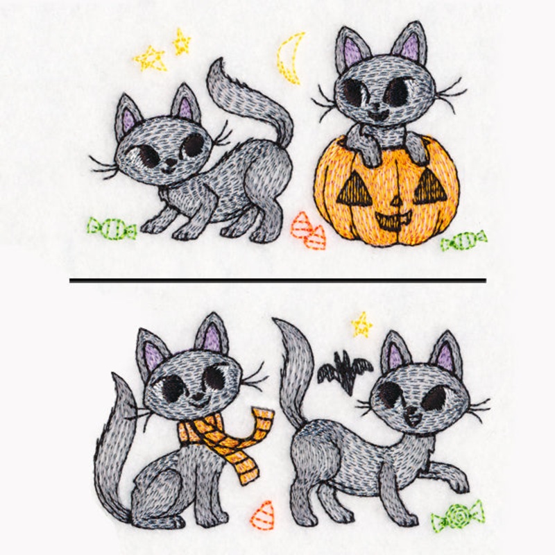 Spooky Kitty Border|2.05″ x 3.5″ / 52mm x 89mm