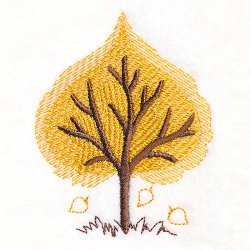 Falling Aspen Leaves|3.15″ x 2.52″ / 80mm x 64mm