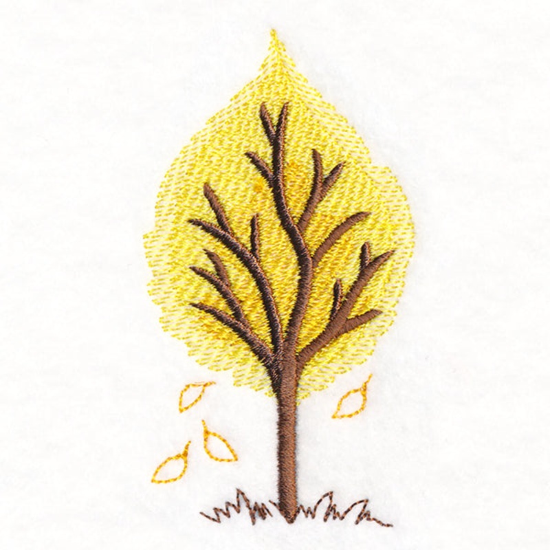 Falling Birch Leaves|3.62″ x 2.01″ / 92mm x 51mm