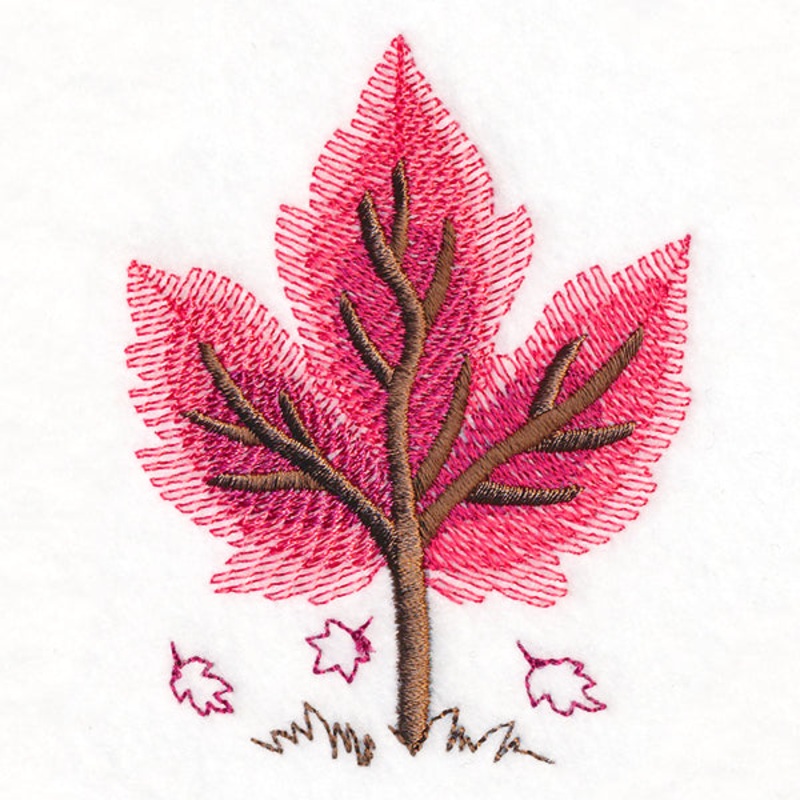 Falling Maple Leaves|3.35″ x 2.56″ / 85mm x 65mm