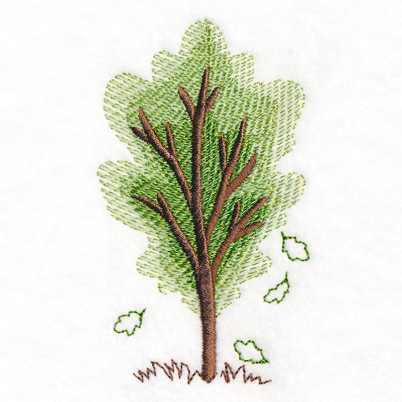 Falling Oak Leaves|3.7″ x 2.17″ / 94mm x 55mm