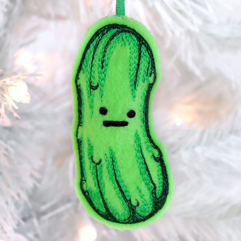 Kind of a Big Dill Pickle Ornament (In-the-Hoop)