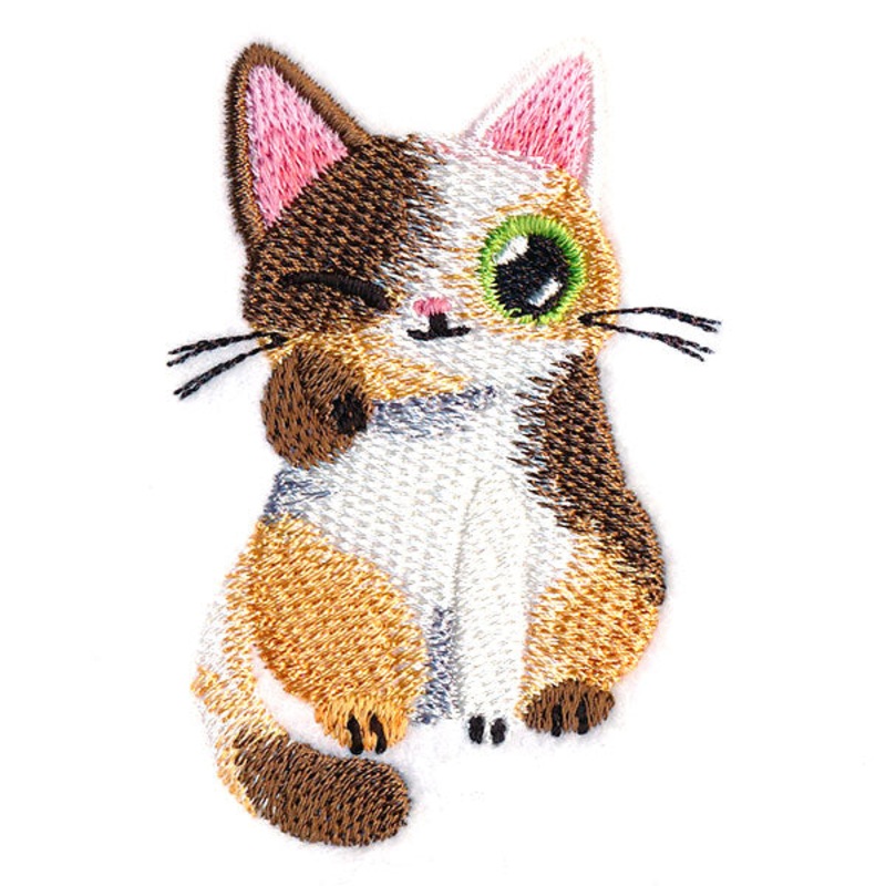 Playful Calico Kitty|2.99″ x 2.05″ / 76mm x 52mm