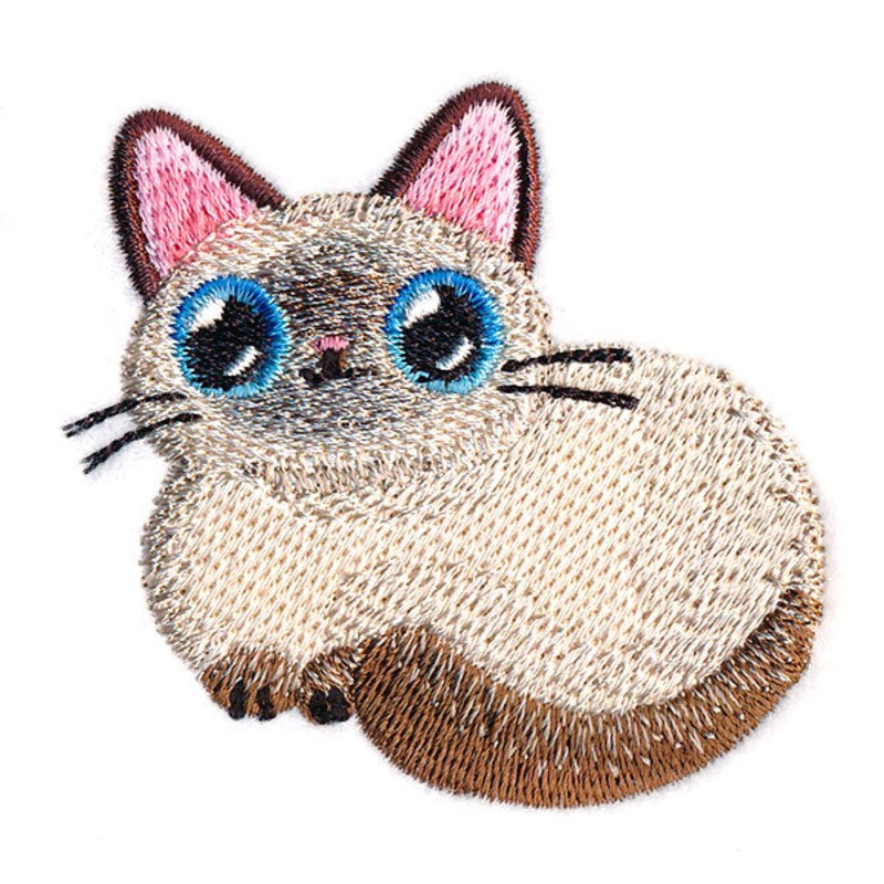 Playful Siamese Kitty|2.48″ x 2.52″ / 63mm x 64mm