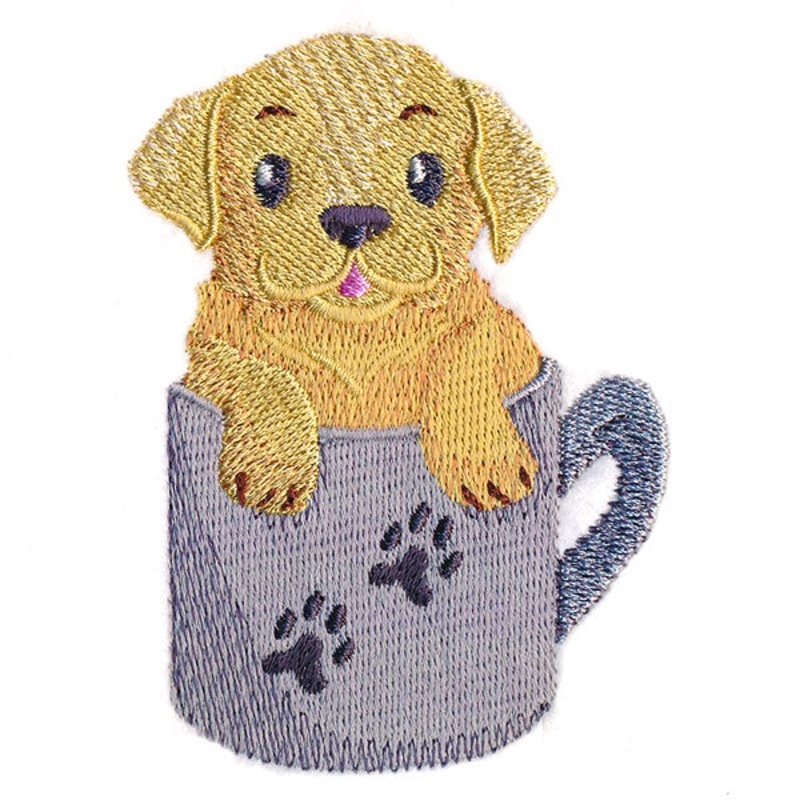 Pup-ppuccino Lab|3.54″ x 2.56″ / 90mm x 65mm