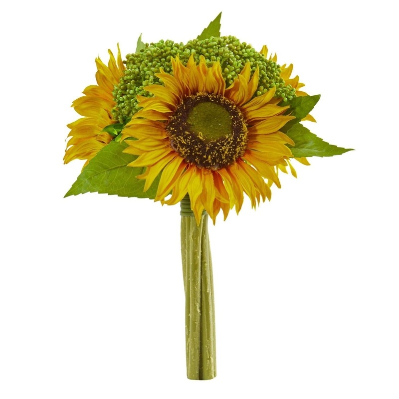 12-in Sunflower Bundle Artificial Flower (Set of 3)