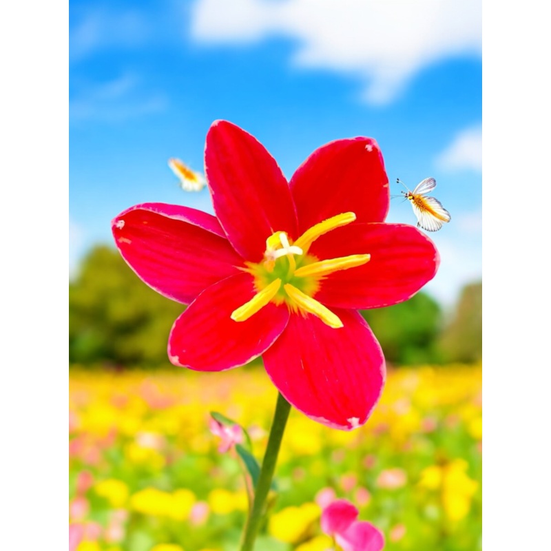 Rain Lily Red Ink