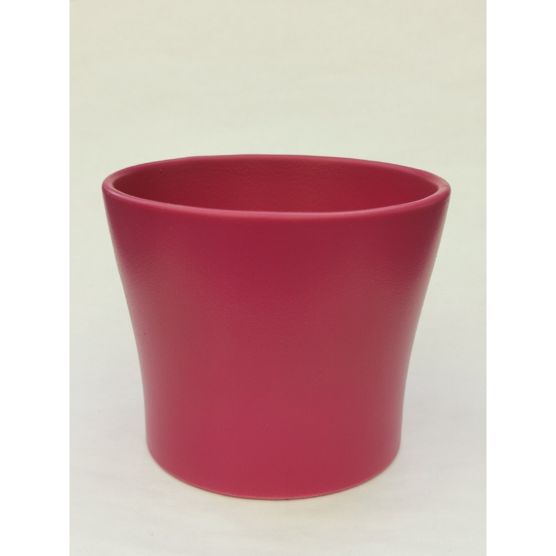Stylish Ceramic Cache/Cover pots – Ruby Red – 11cm