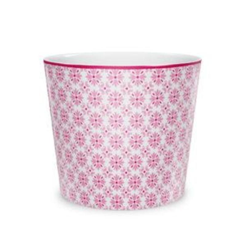 Stylish Planter/Cover pots – Patterned – Ornamental Pink – 13cm