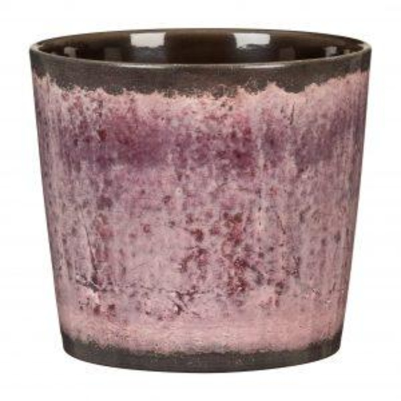 Stylish Ceramic Cache/Cover pots – Heather Glaze – 11cm