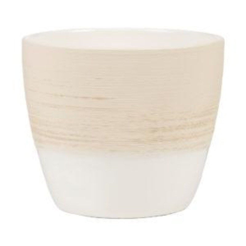 Stylish Ceramic Cache/Cover pots – Vanilla Cream – 950/16cm