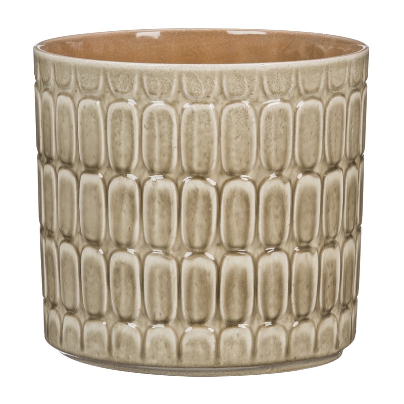 Stylish Ceramic Cache/Cover pots -Luna – 12cm