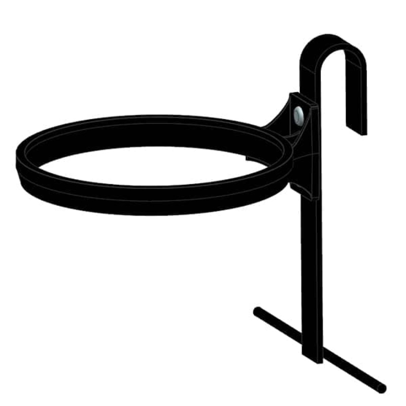 Swan balcony or window grill bracket for ronda no. 1412 planter (Black) (set of 3)