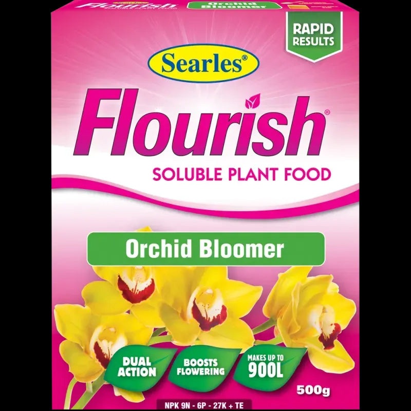 Searles Flourish Orchid Bloomer Fertiliser  Water-Soluble Plant Food 500g