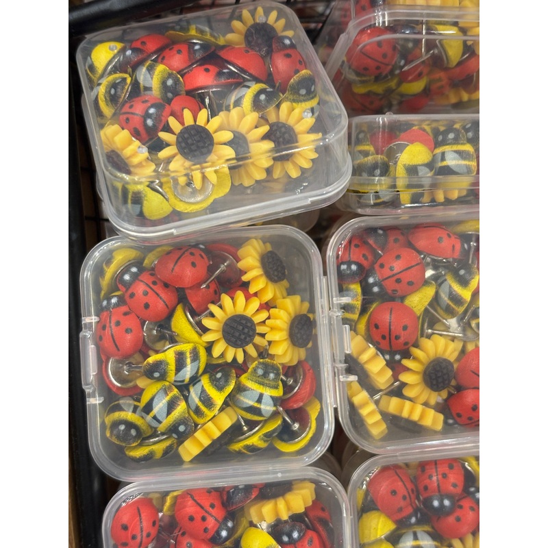 Insect and Flower Pushpin Thumbtacks