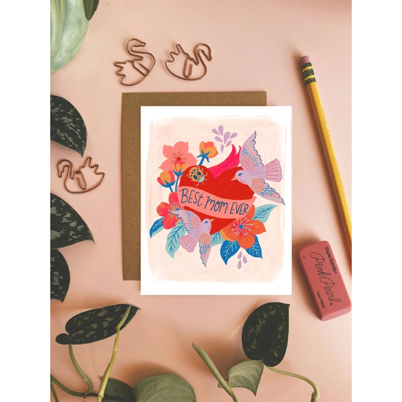Best Mom Ever Mother’s Day Card, Handmade Greeting Card