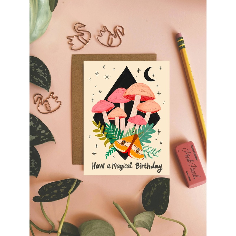 Have a Magical Birthday – Mushrooms Greeting Card
