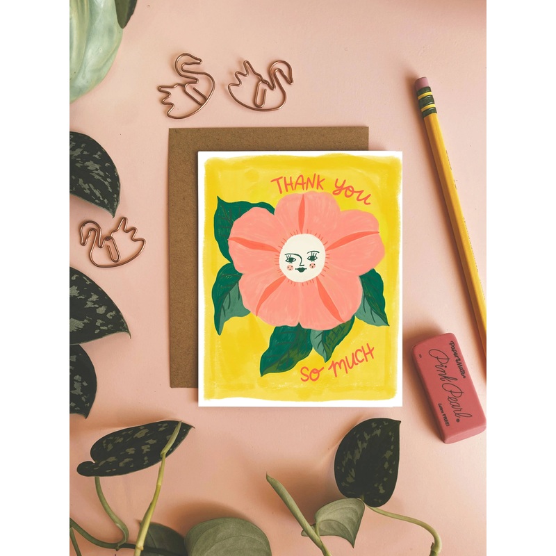 Thank You So Much – Colorful Flower Greeting Card