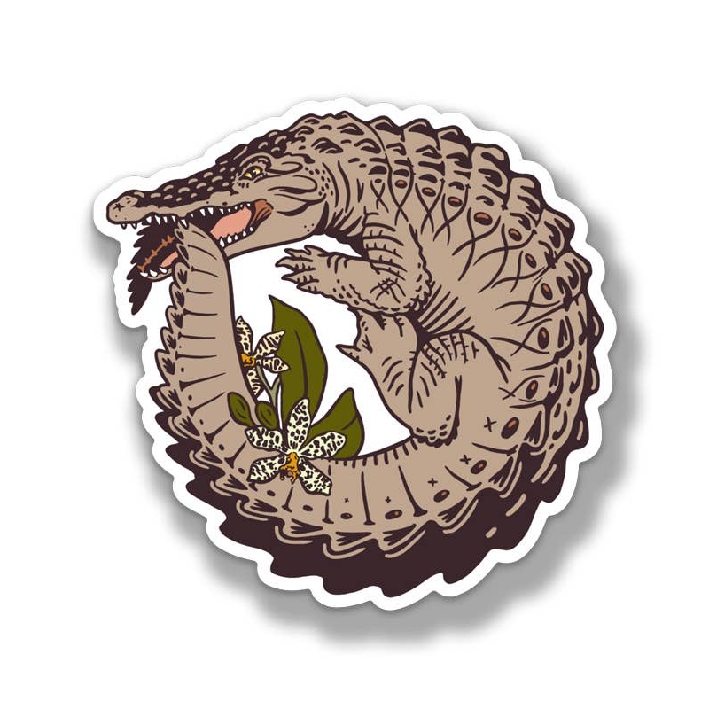 Ouroboros Crocodile Sticker